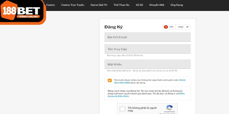 Quá trình đăng ký tài khoản tại nền tảng rất đơn giản và dễ dàng