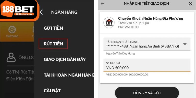 Bạn cần chọn “Hoàn thành” và gửi yêu cầu lệnh rút